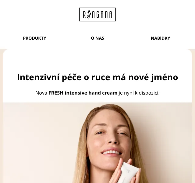 RINGANA: FRESH intensive hand cream – červen 2026 | Nuslet.cz