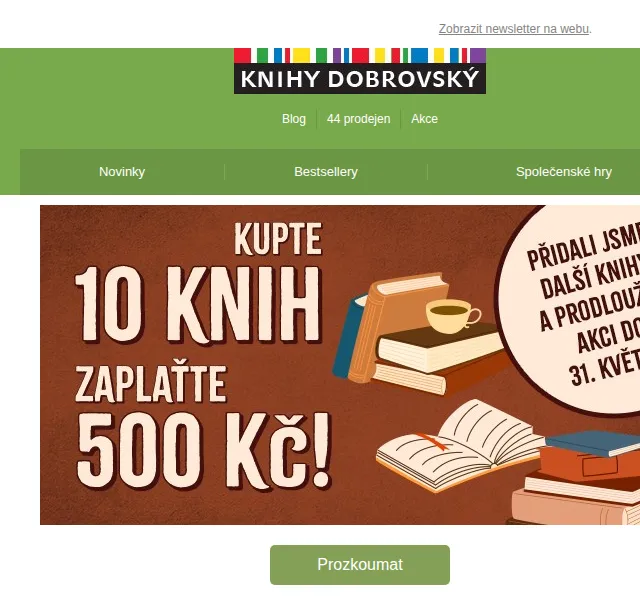 KnihyDobrovsky.cz: 10 knih za 500 Kč – červen 2026 | Nuslet.cz