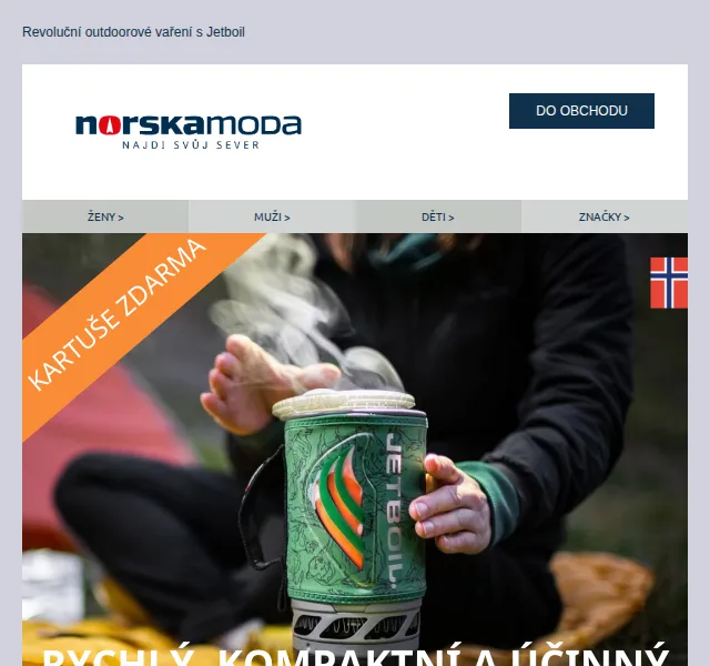 Norskamoda.cz: Jetboil outdoorový vařič s dárkem zdarma – červen 2026 | Nuslet.cz