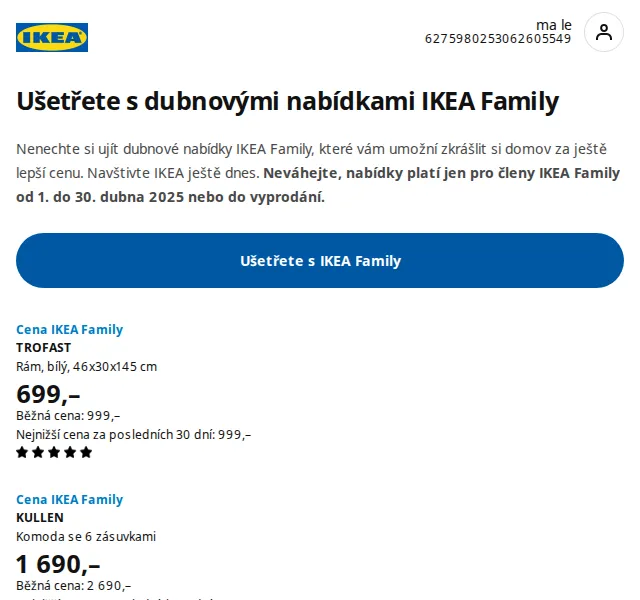 Ikea: Dubnové nabídky IKEA Family – červen 2026 | Nuslet.cz