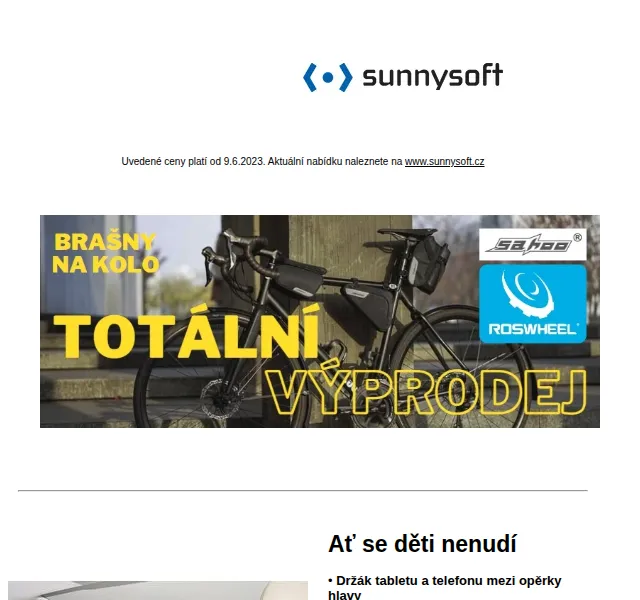 Sunnysoft: Vybavení na dovolenou – červen 2026 | Nuslet.cz