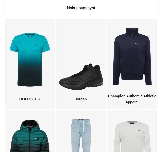 ABOUT YOU: Trendy novinky Hollister, Boss, Jordan – červen 2026 | Nuslet.cz