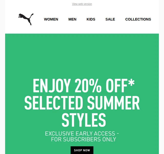 PUMA: 20% sleva s kódem SUMMER – červenec 2026 | Nuslet.cz