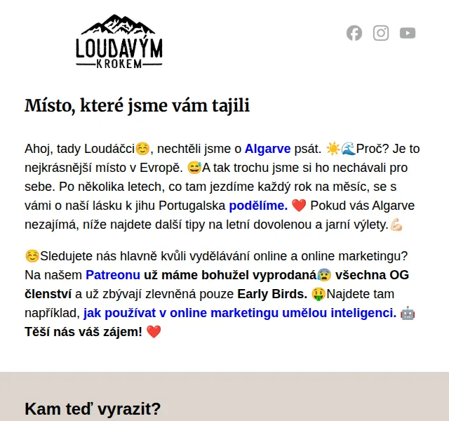 Loudavým krokem: Tipy na dovolenou 2026 – červen 2026 | Nuslet.cz