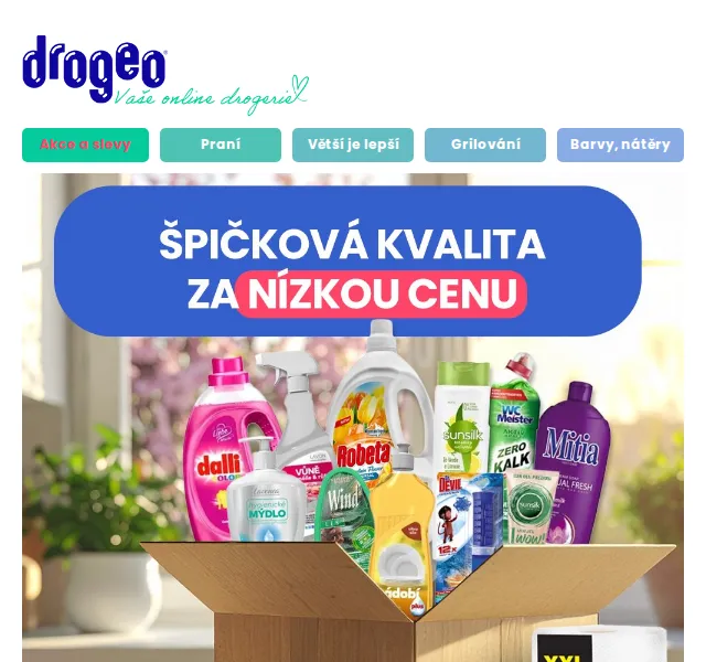 Drogeo: slevy až 67 % na čisticí prostředky – červen 2026
