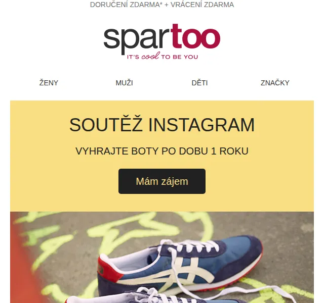 Spartoo: Soutěž o boty na 1 rok – červenec 2026 | Nuslet.cz