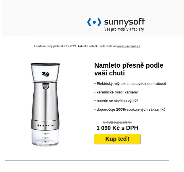 Sunnysoft: Kávovary a kuchyňské teploměry – červen 2026 | Nuslet.cz