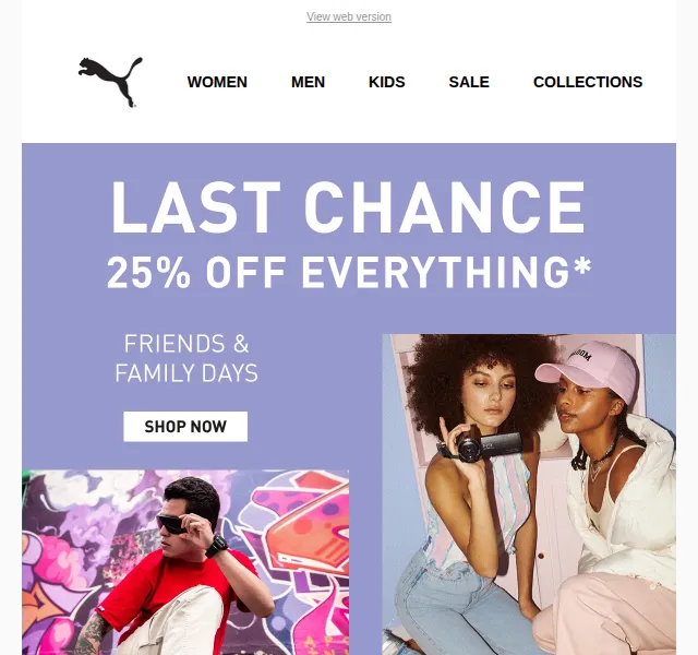 PUMA: Sleva 25 % na Friends & Family – březen 2026 | Nuslet.cz