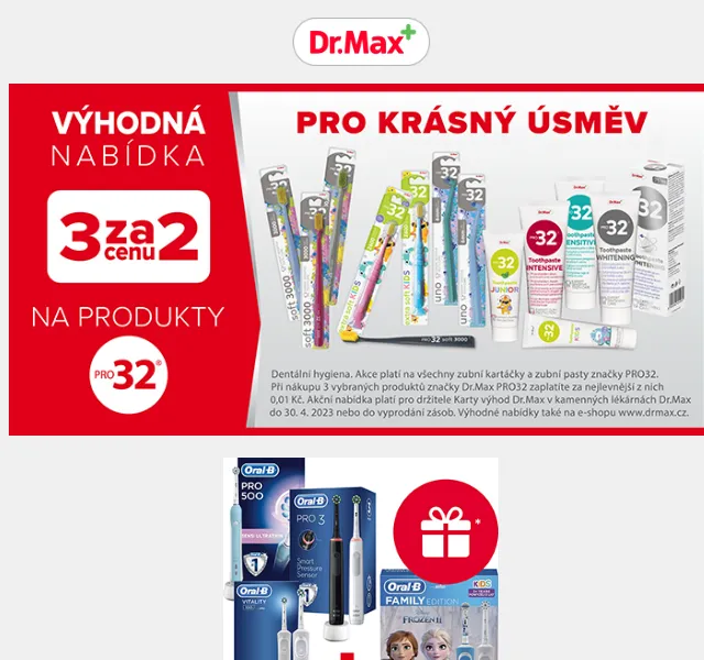 Dr.Max E-shop: Kupón 100 Kč a slevy až 28 % na dentální produkty – červen 2026 | Nuslet.cz