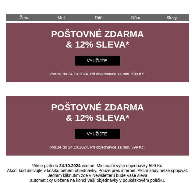 Bonprix: Poštovné zdarma a 12% sleva – červen 2026 | Nuslet.cz