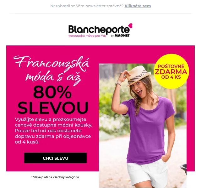 Blancheporte: Francouzská móda až –80 % – červen 2026 | Nuslet.cz