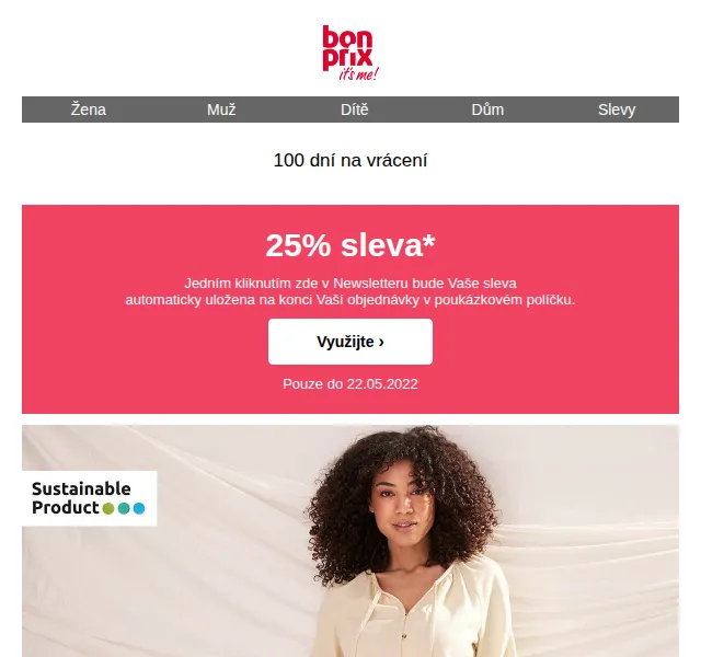 Bonprix: Sleva 25 % na letní ln – červen 2026 | Nuslet.cz
