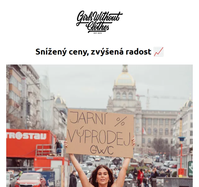 Girls Without Clothes: Jarní výprodej skladu – červen 2026 | Nuslet.cz