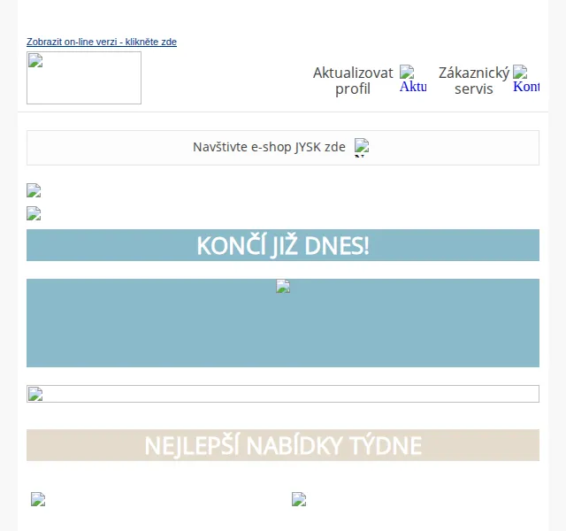 JYSK: Doprava zdarma končí dnes – červen 2026 | Nuslet.cz