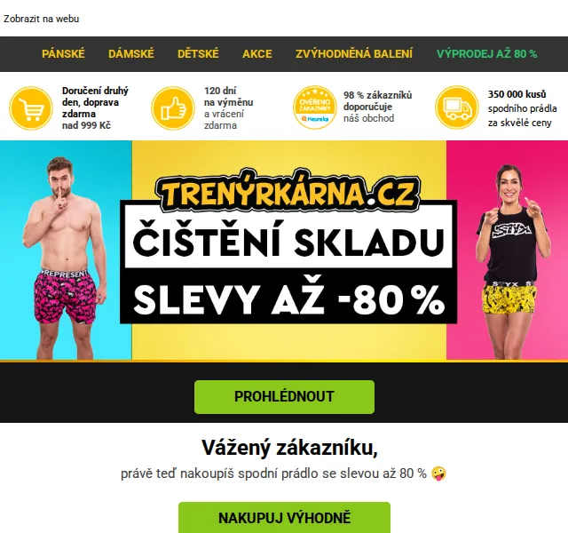 Lukáš z Trenýrkárna.cz: Pánské trenýrky a boxerky se slevou až 80 % – červenec 2026 | Nuslet.cz