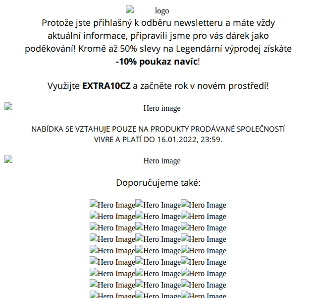 Vivre: Legendární výprodej s extra slevou -10 % – červen 2026 | Nuslet.cz