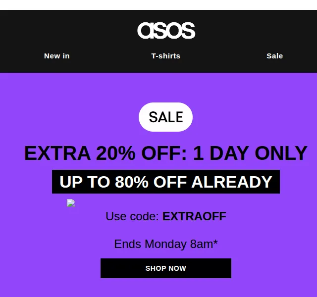 ASOS Sale: Extra 20% sleva – červen 2026 | Nuslet.cz