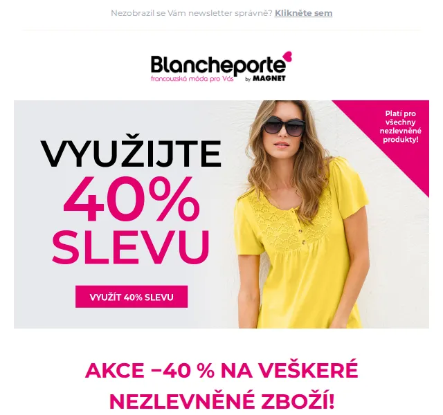 Blancheporte: -40% na nezlevněnou módu – červen 2026 | Nuslet.cz