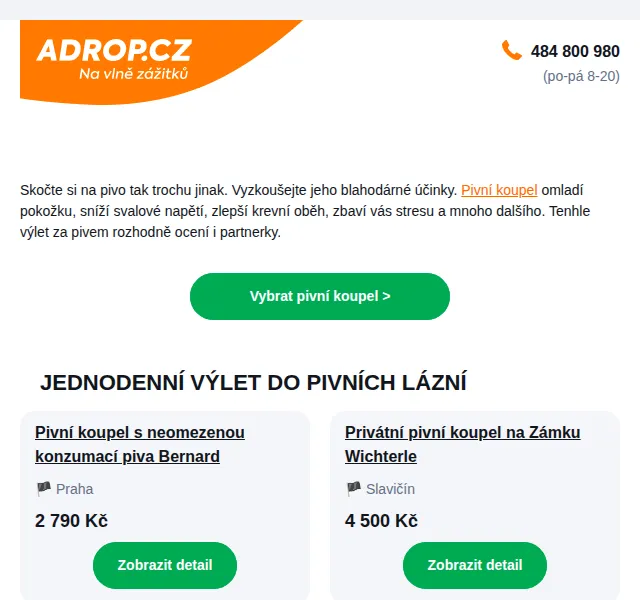 Adrop: Pivní zážitky – dárky od 699 Kč – červen 2026 | Nuslet.cz