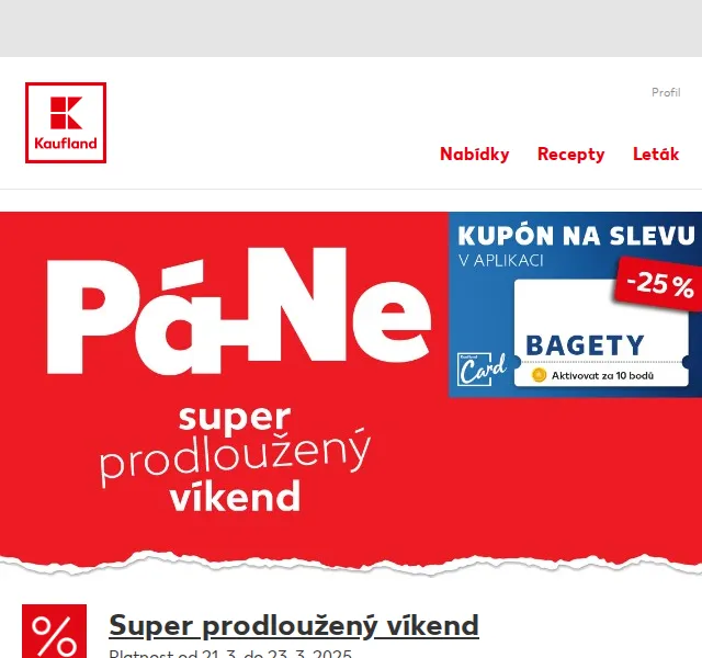 Kaufland: Panzani těstoviny 26,90 Kč – březen 2026 | Nuslet.cz