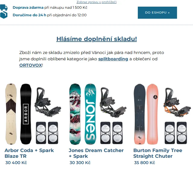 SNOWBOARD ZEZULA: Splitboardová výbava a ORTOVOX – červen 2026 | Nuslet.cz