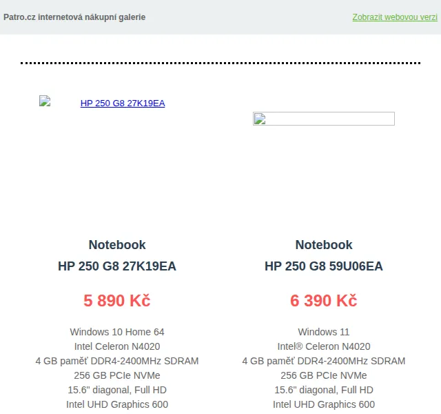 Patro.cz: Notebooky HP od 5 890 Kč – červen 2026 | Nuslet.cz