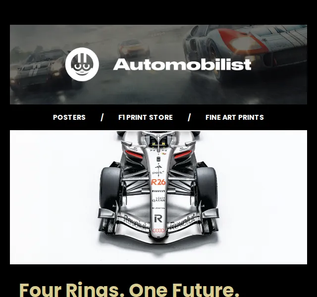 Automobilist: Plakát Audi R26 F1® – červen 2026 | Nuslet.cz