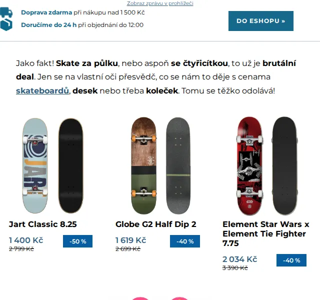SNOWBOARD ZEZULA: Skateboardy a longboardy až -50 % – červen 2026 | Nuslet.cz