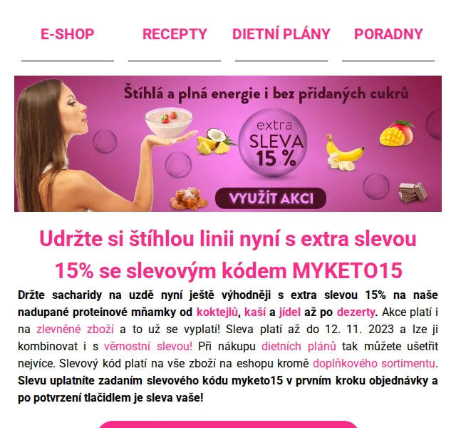 MyKETO: Extra sleva 15 % na vše – červen 2026 | Nuslet.cz