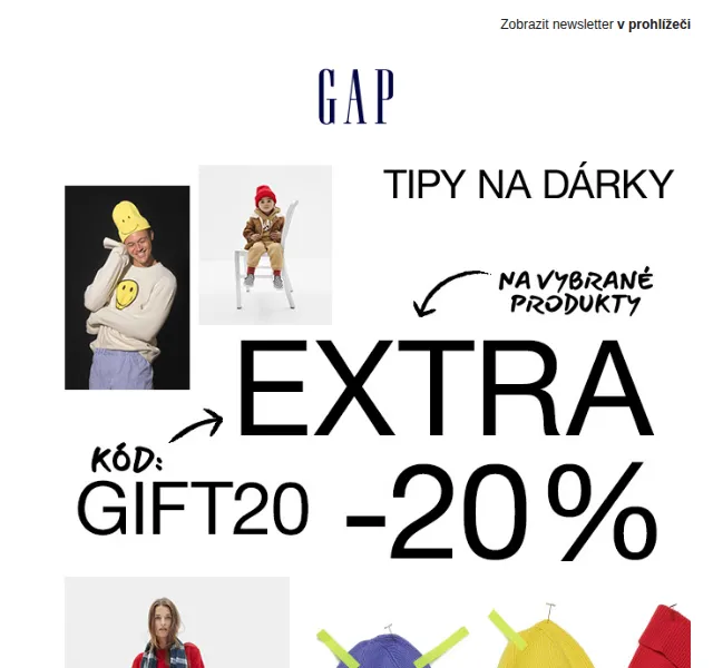 GAPstore.cz: výběr vánočních dárků s 20% slevou – červen 2026 | Nuslet.cz