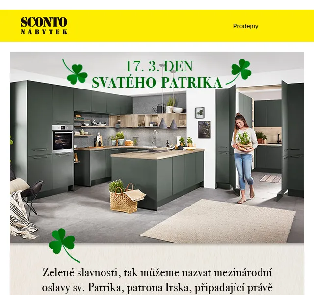 Sconto: Den svatého Patrika – platí 17. 3. – červen 2026 | Nuslet.cz
