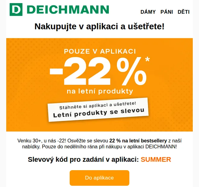 DEICHMANN: Sleva 22 % na letní boty – červenec 2026 | Nuslet.cz
