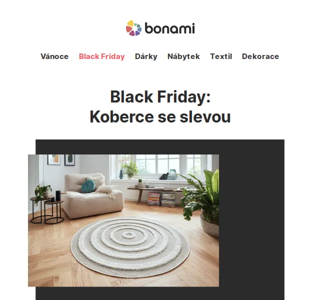 Bonami: Black Friday koberce se slevou až 70 % – červen 2026 | Nuslet.cz