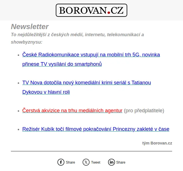 Aleš Borovan: Mediální a telekomunikační novinky – červen 2026 | Nuslet.cz