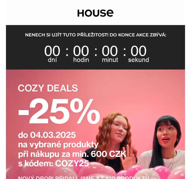 HOUSE: Sleva 25 % – červen 2026 | Nuslet.cz
