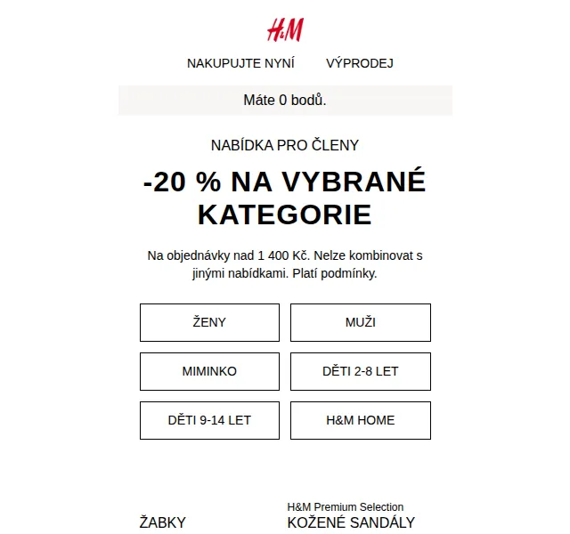H&M Fashion: -20 % sleva na módní kolekci – srpen 2026 | Nuslet.cz