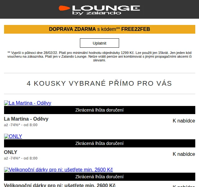 Lounge by Zalando: La Martina, ONLY, Closet až -74 % – červen 2026 | Nuslet.cz