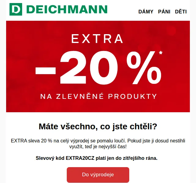 DEICHMANN: Extra sleva 20 % na výprodej – červenec 2024 | Nuslet.cz