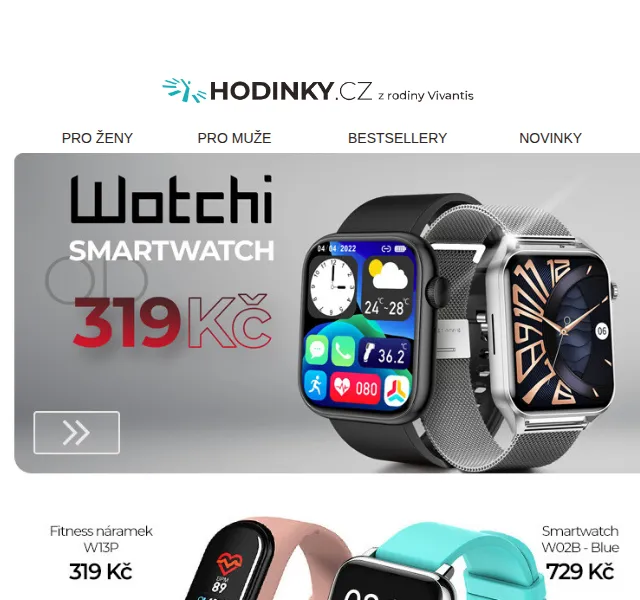 Hodinky.cz: WOTCHI smartwatch od 319 Kč – červenec 2026 | Nuslet.cz