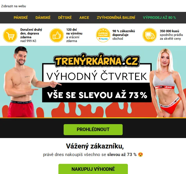 Lukáš z Trenýrkárna.cz: Sleva až 73 % na spodní prádlo – červen 2026 | Nuslet.cz