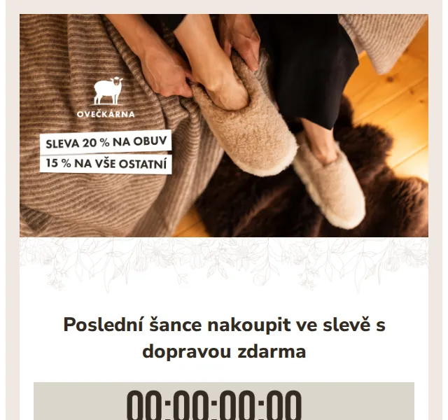 Ovečkárna: Sleva 20 % na obuv a 15 % na vše ostatní – červen 2026 | Nuslet.cz