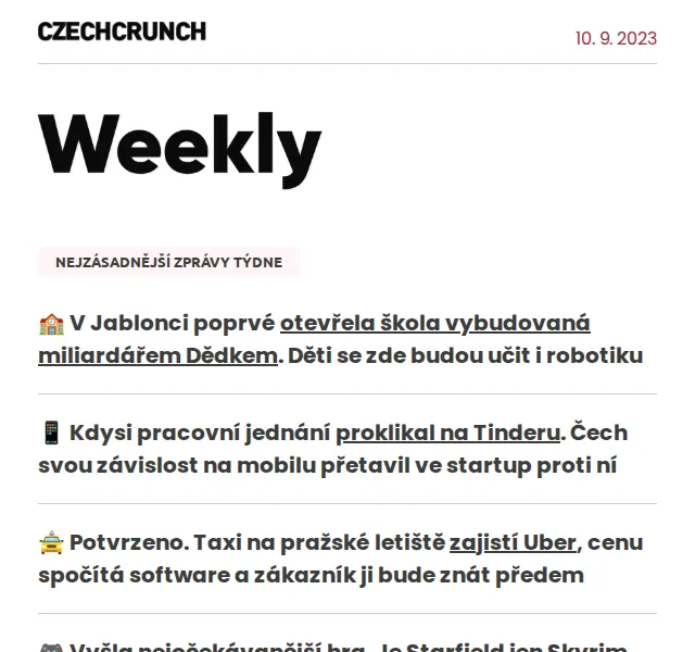 CzechCrunch: přehled zpráv a nové burgery od Ambiente – září 2023 | Nuslet.cz