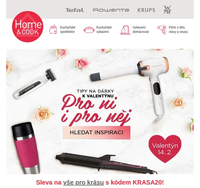 Home & Cook: Výhodné dárky k Valentýnu s kódem KRASA20 – únor 2022 | Nuslet.cz