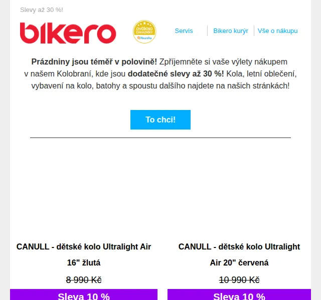 czbikero: Kolobraní s dodatečnými slevami až 30 % – červen 2026 | Nuslet.cz