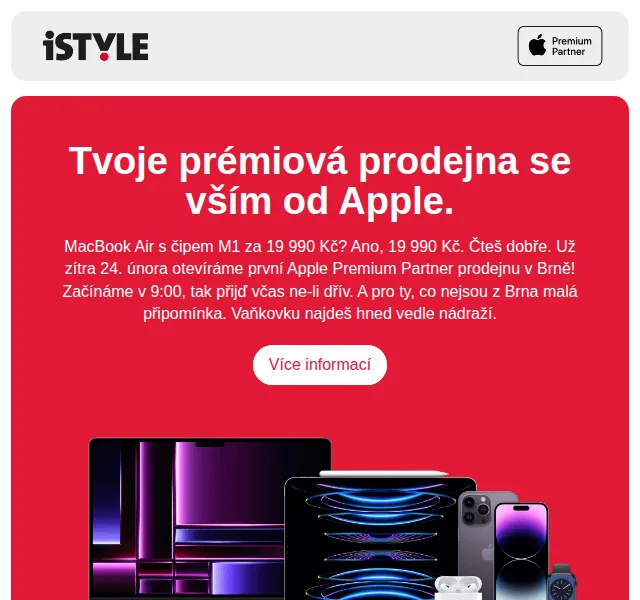iSTYLE: MacBook Air M1 za 19 990 Kč a slevy až 10 000 Kč – červen 2026 | Nuslet.cz