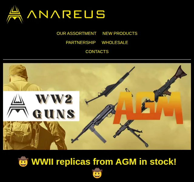 ANAREUS: Airsoftové repliky AGM MG42, StG44, MP-40 – červen 2026 | Nuslet.cz