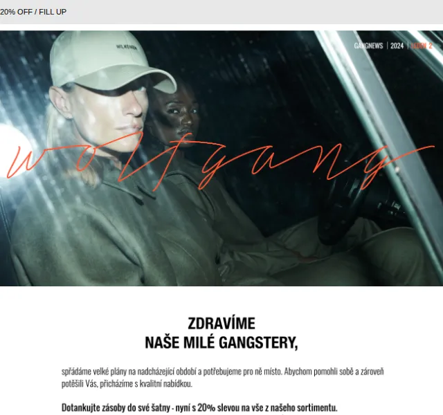 Wolfgangstore: 20% sleva na vše – červenec 2026 | Nuslet.cz