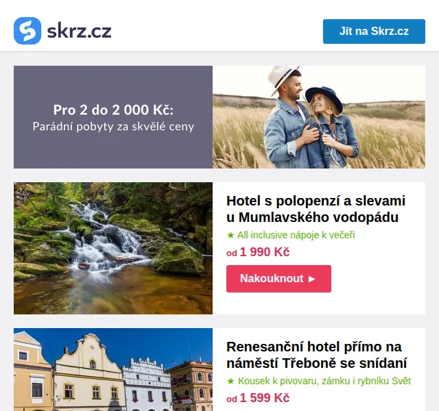 Vánoce na Skrz: Pobyty v ČR od 985 Kč – červenec 2026 | Nuslet.cz