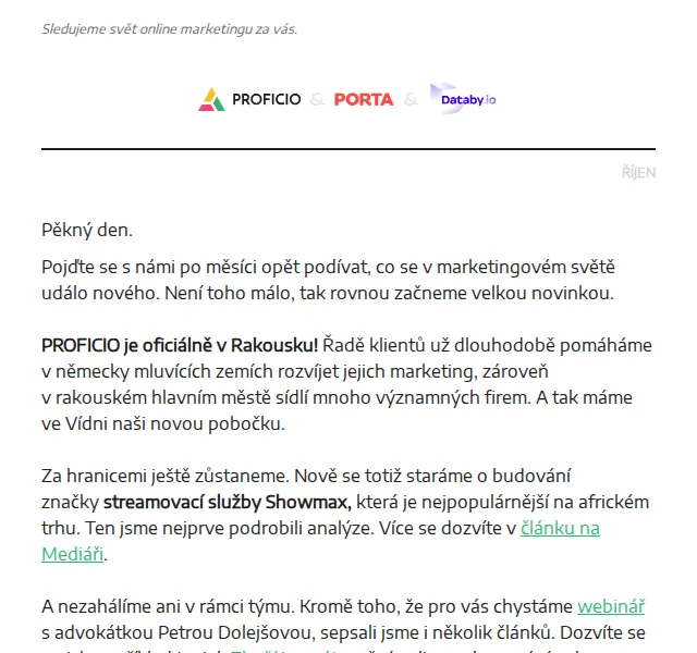PROFICIO: Nová pobočka ve Vídni a brand v Africe – červenec 2026 | Nuslet.cz