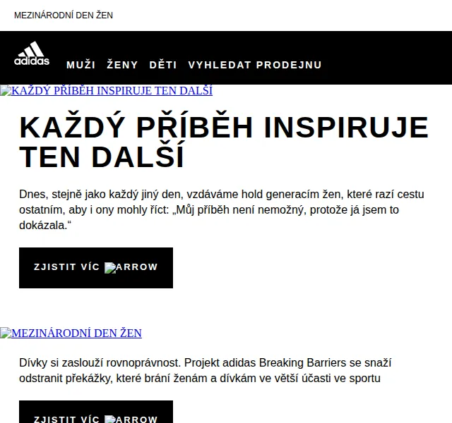 Adidas: Mezinárodní den žen – inspirace a nová kolekce – červen 2026 | Nuslet.cz